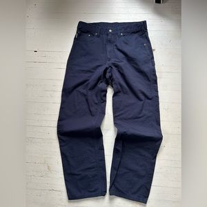 Navy Carhartt Carpenter Jeans 36x34